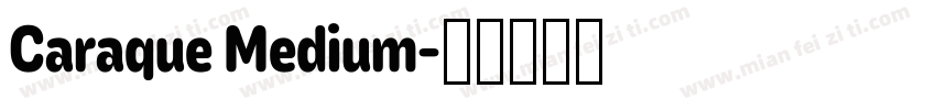 Caraque Medium字体转换